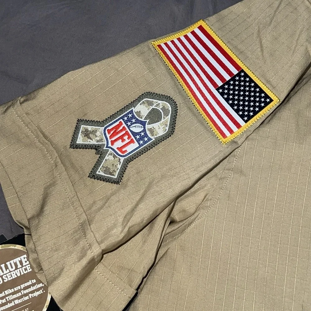 Nike New England Patriots Salute to Service Shirt L New‎ Khaki AT6752-297 On-Fie